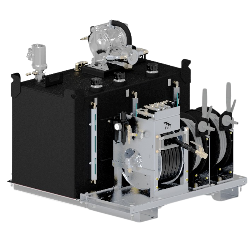 Maintainer Lube Pro 80 Air-Powered Aluminum Lube Skid, Dual 38 Gallon Oil and 50 Gallon Used Oil