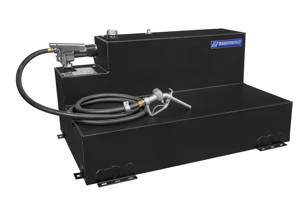 Transfer Flow 100 Gallon L-Shaped Refueling Tank System with 12V Pump, DOT