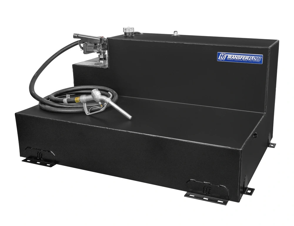 Transfer Flow 100 Gallon L-Shaped Refueling Tank System with 12V Pump, DOT