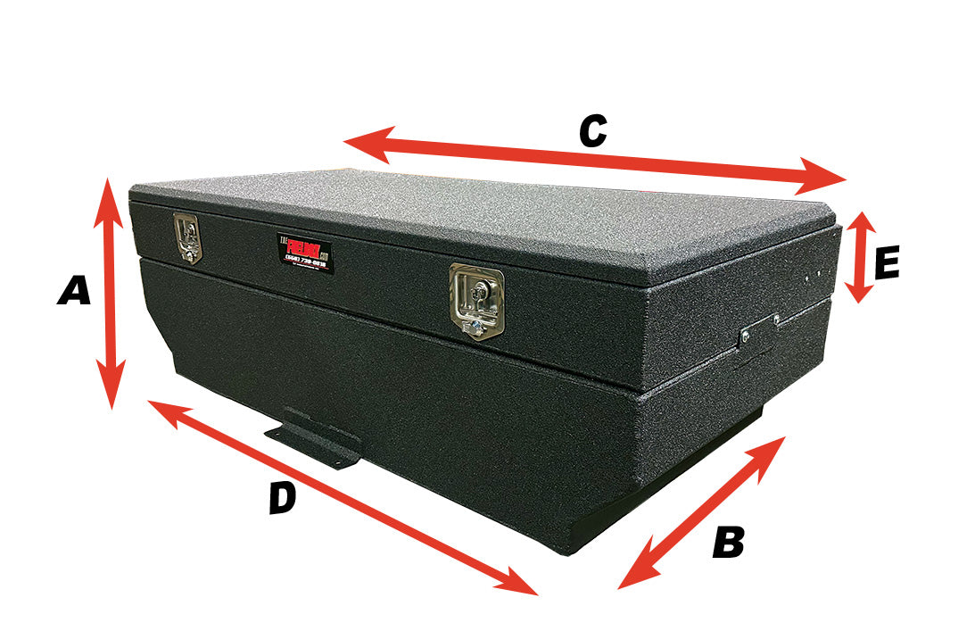 Fuelbox 87 Gallon Aluminum Tank and Toolbox Combo, Spray Liner Finish
