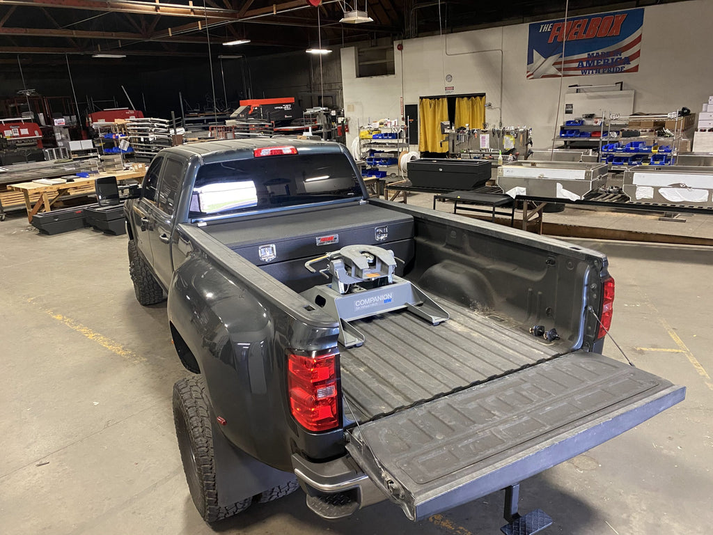 Fuelbox 87 Gallon Aluminum Tank and Toolbox Combo, Spray Liner Finish
