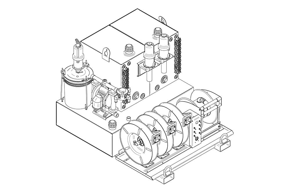 Stellar LubeMate LM160 Aluminum Mobile Lube Skid, Dual 40 Gallon New and 80 Gallon Used Oil