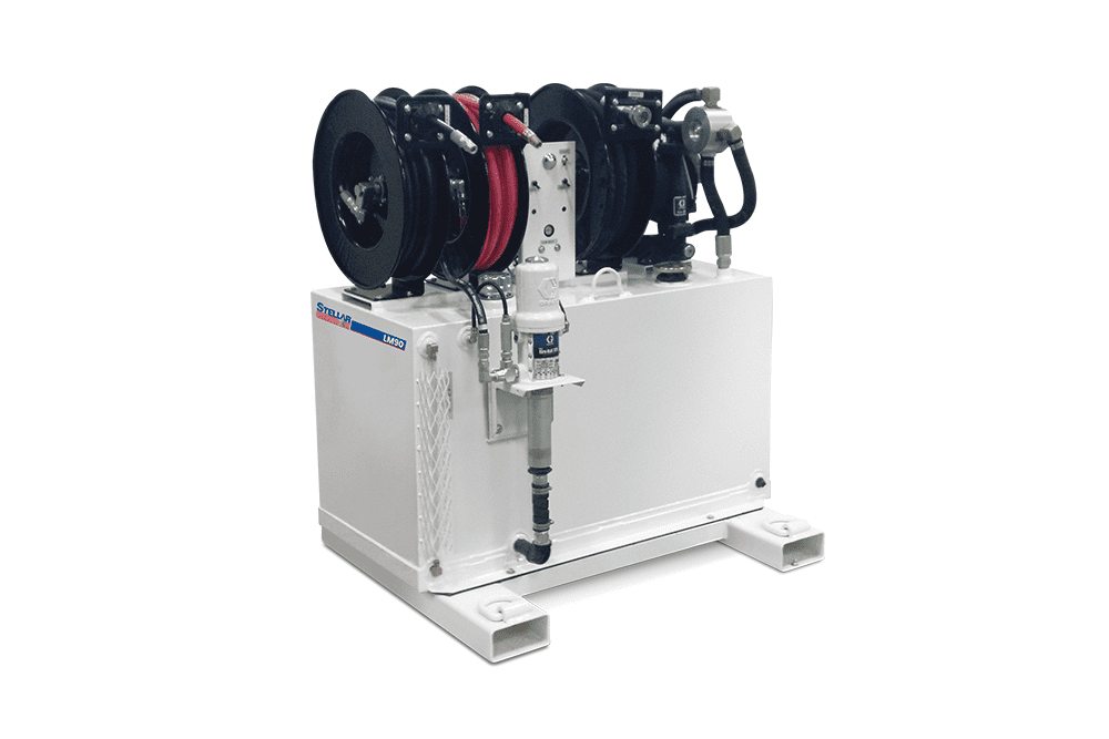 Stellar LubeMate LM90 Aluminum Mobile Lube Skid, 45 Gallon New and 45 Gallon Used Oil