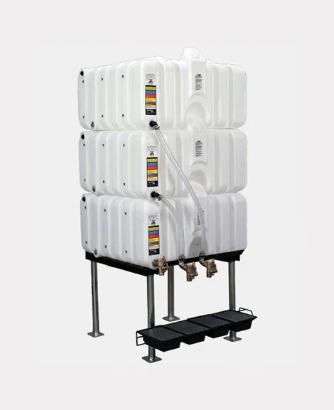Rhino Tuff 240 Gallon Gravity Feed Oil System, Three 80 Gallon Tanks