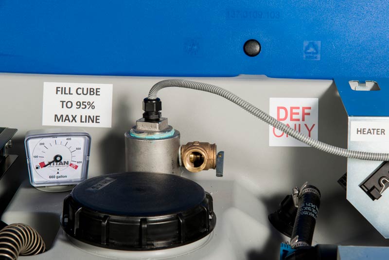 Blue1 400 Gallon Heated Double Wall DEF Cube with Flow Meter