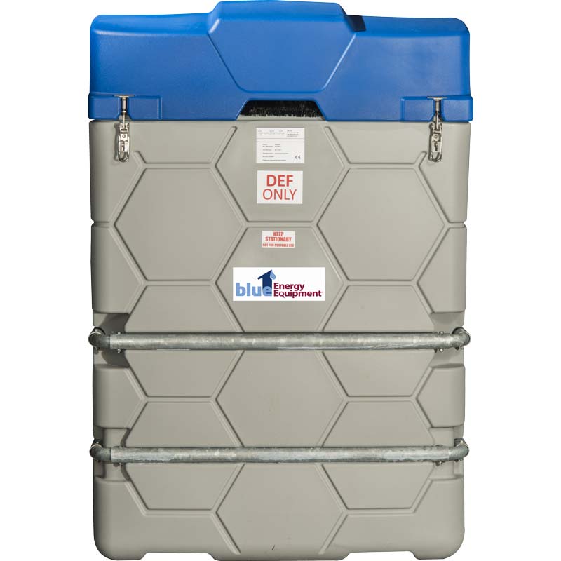 Blue1 400 Gallon Heated Double Wall DEF Cube with Flow Meter