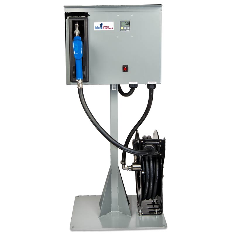 Blue1 Remote DEF Dispensing Pedestal with Hose Reel and Pulse Meter