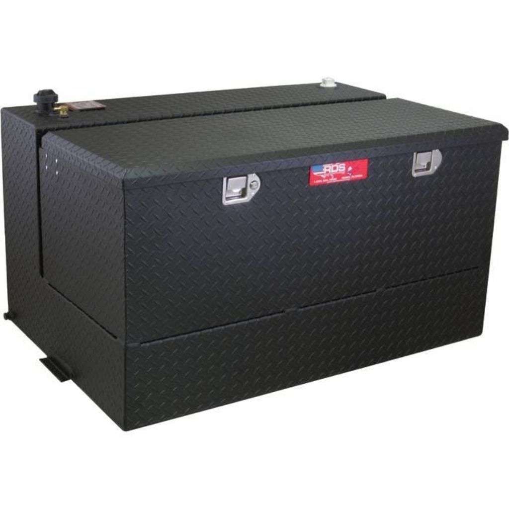 RDS 95 Gallon L-Shaped Transfer Tank and Toolbox Combo, Black