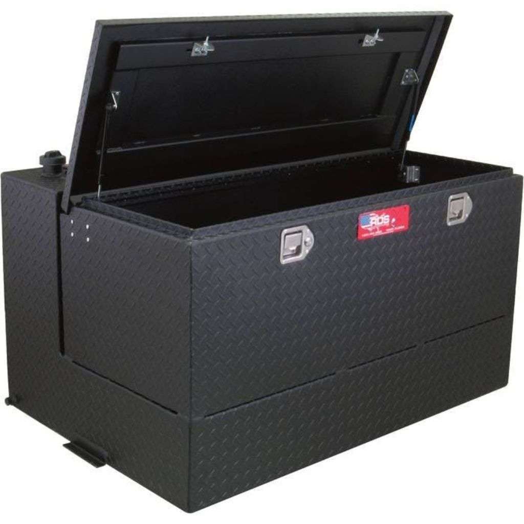 RDS 95 Gallon L-Shaped Transfer Tank and Toolbox Combo, Black