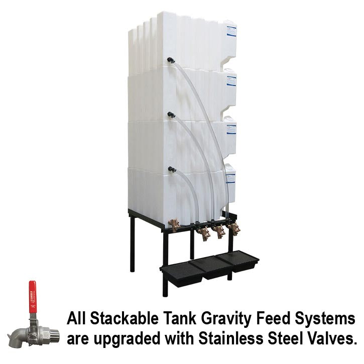 Fluidall Tote-A-Lube Gravity Feed System, Four 70 Gallon Tanks